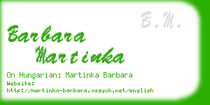 barbara martinka business card